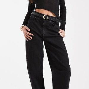 ASOS TALL barrel leg jeans washed black 32/36